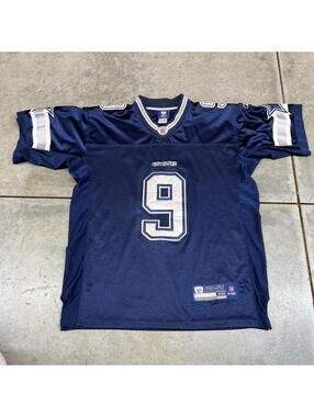 vintage dallas cowboys tony romo reebok football jersey size large